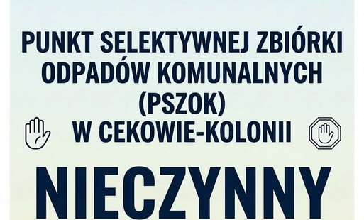 Nieczynny PSZOK 6 czerwca