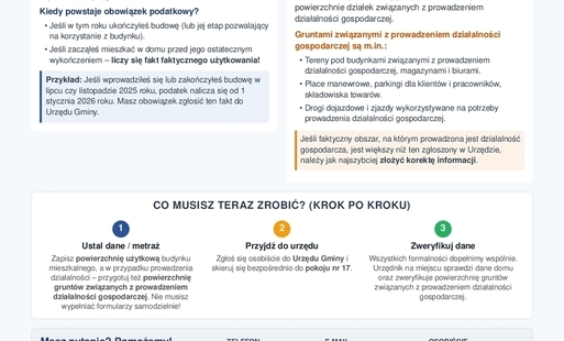 Informacja w sprawie weryfikacji i zgłaszania nieruchomości do opodatkowania