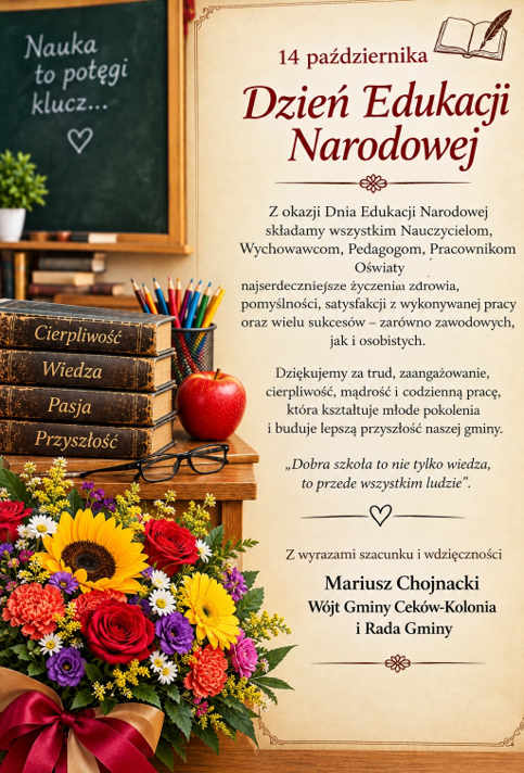 Zdjęcie do Życzenia z okazji Dnia Edukacji Narodowej